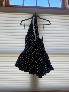 Zara Black and White Polka Dot Romper